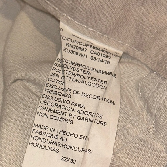 White Dickies Carpenter Painter Pants Distress Grunge Splatter 32x32 Men’s Baggy - Picture 7 of 15